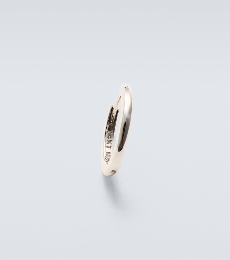 14kt white gold single hoop earring 1