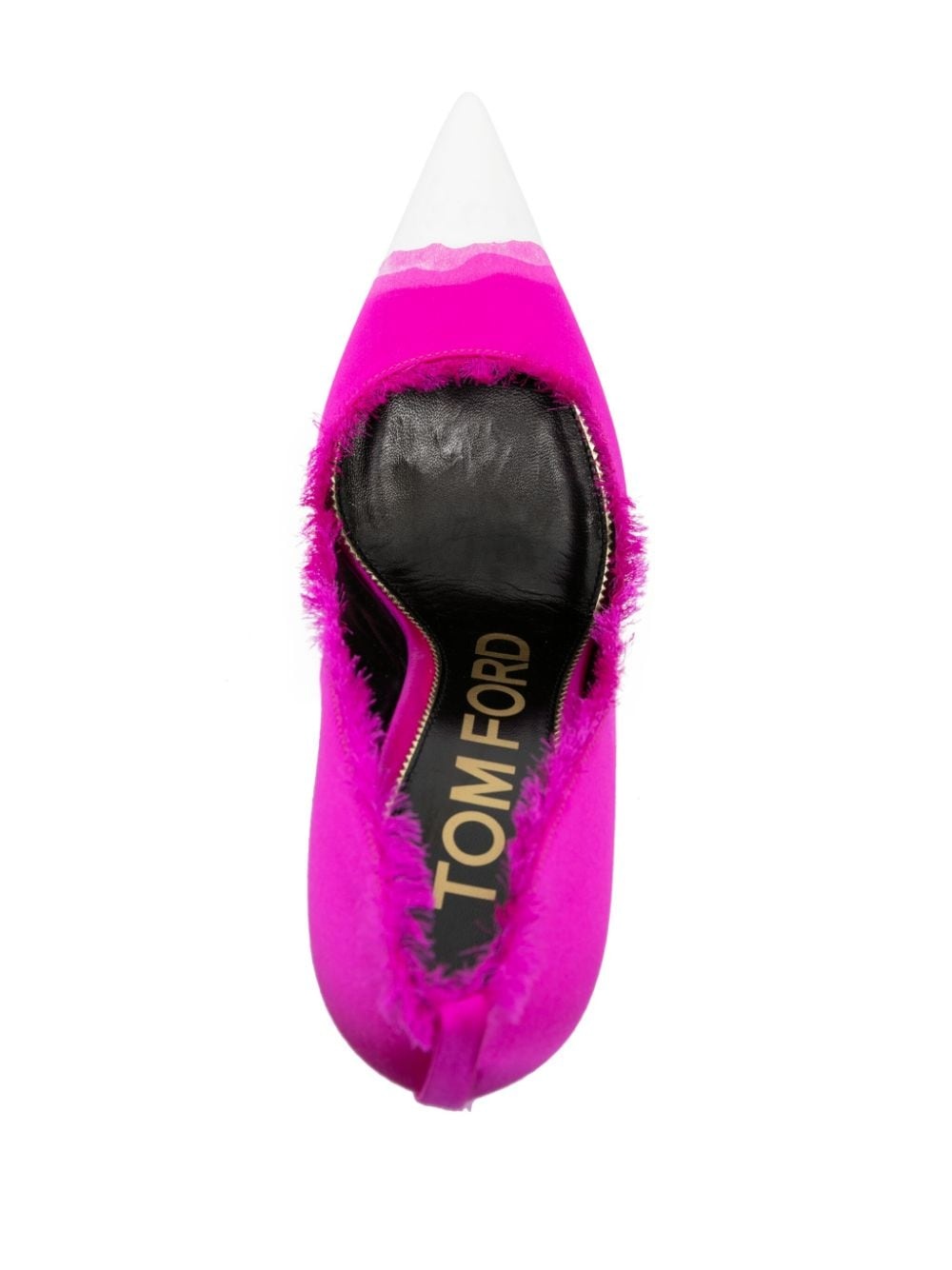 painted satin pumps - 4