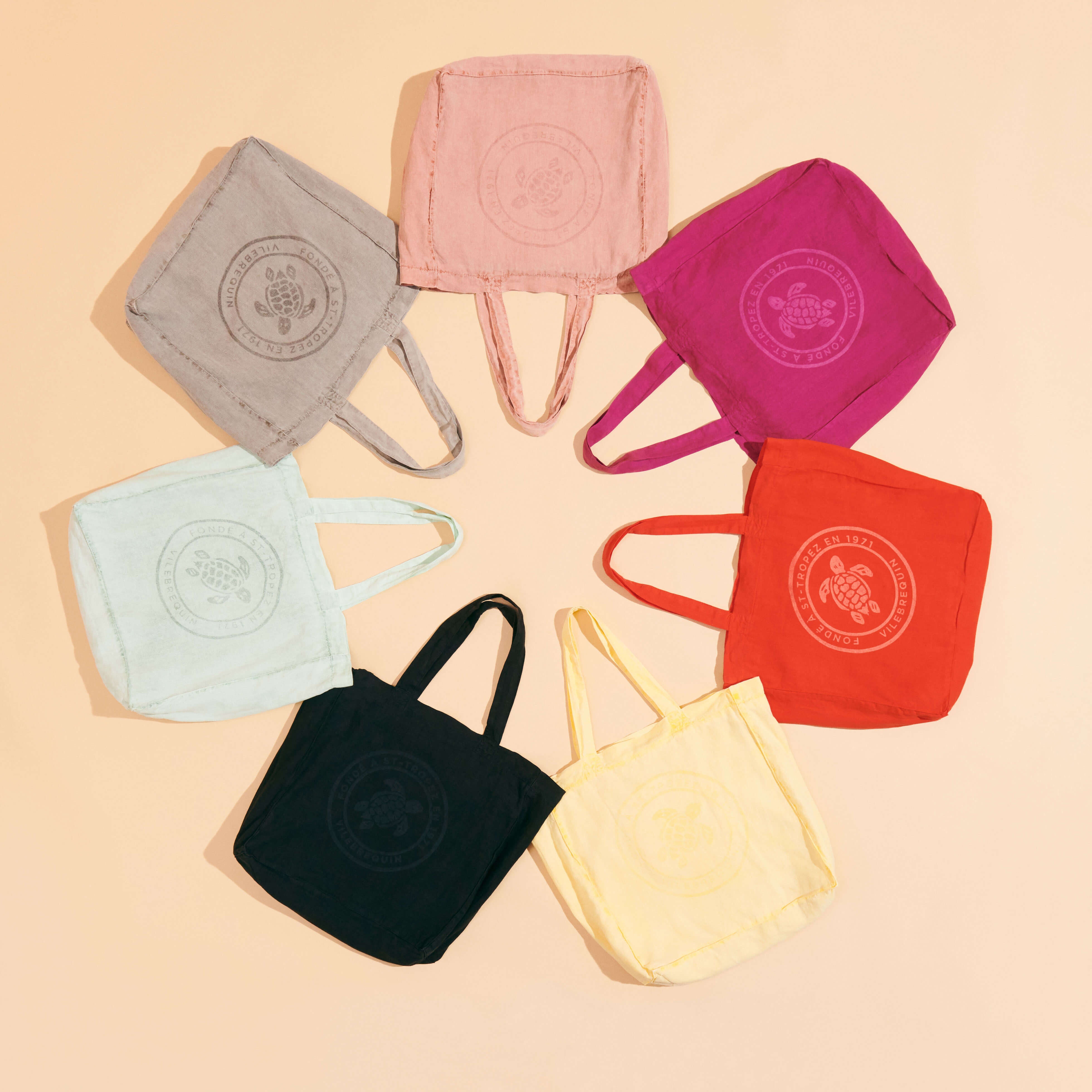 Linen Turtle Unisex Tote Bag Mineral Dye - 4