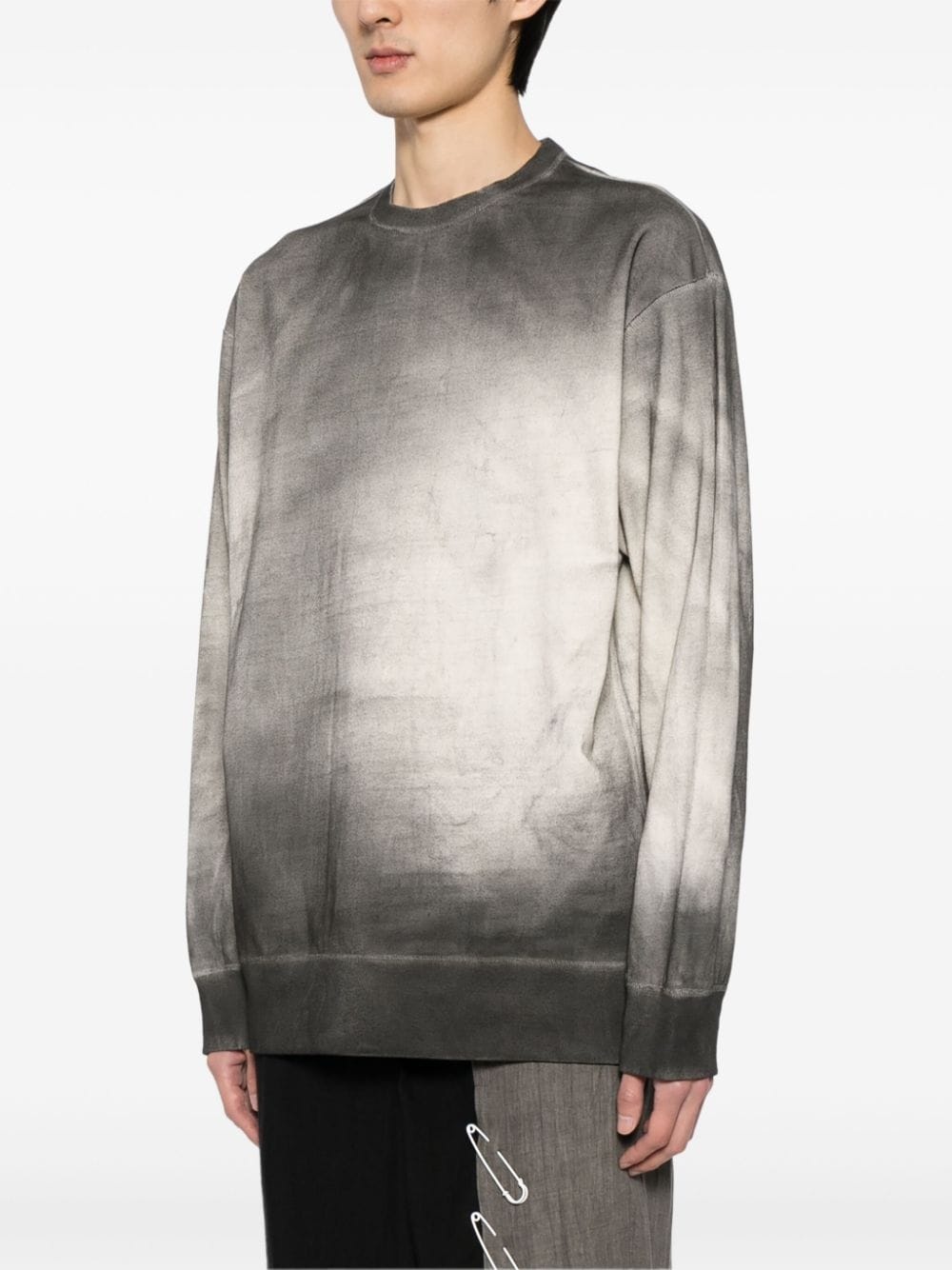 washed-effect cotton sweatshirt - 3