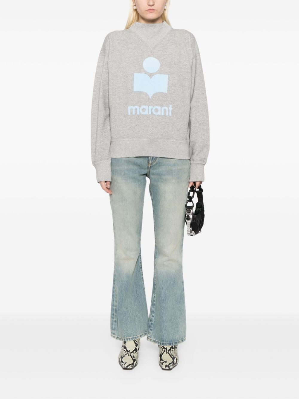 logo high-neck sweatshirt - 2