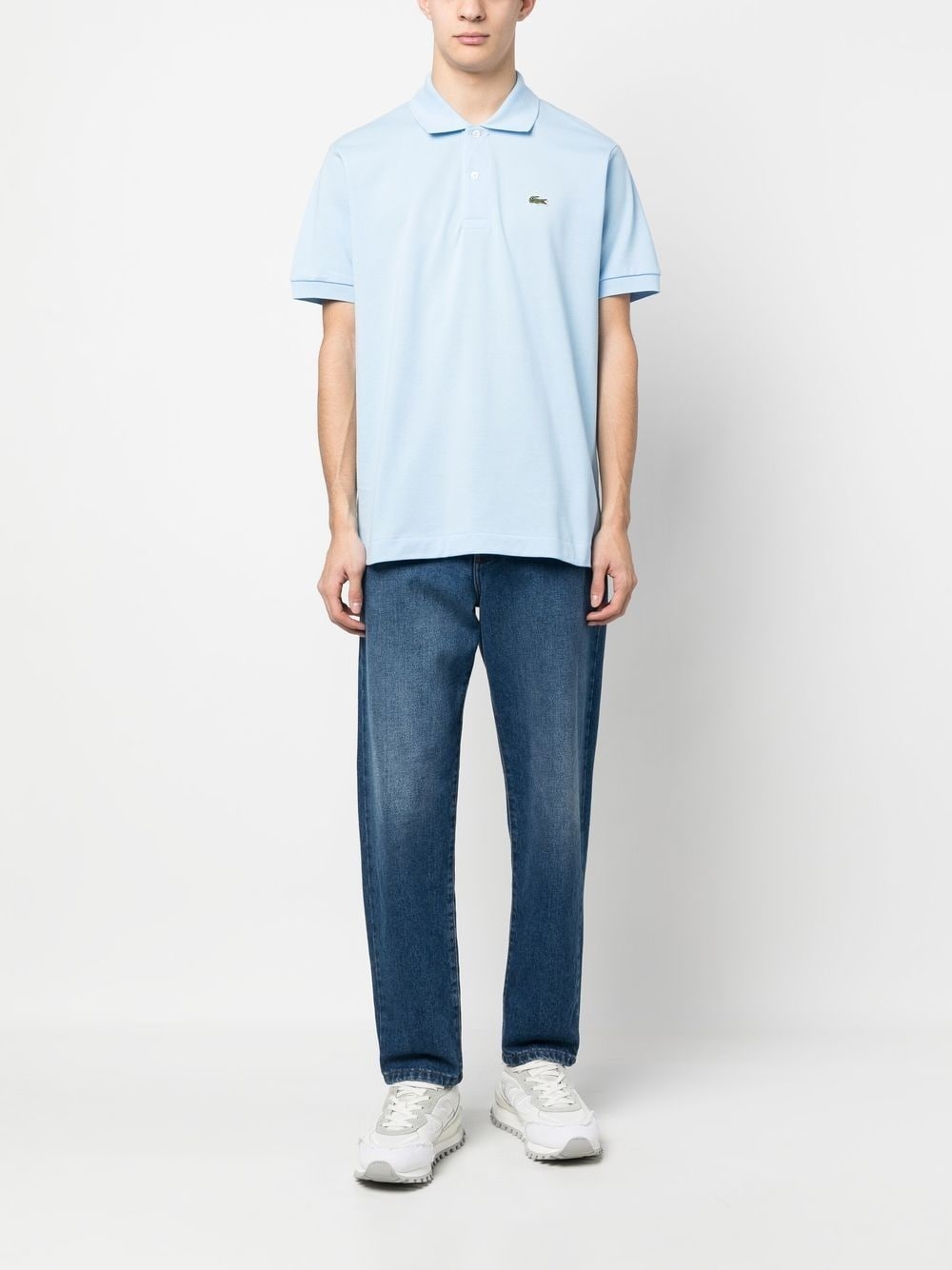 logo-patch polo shirt - 2