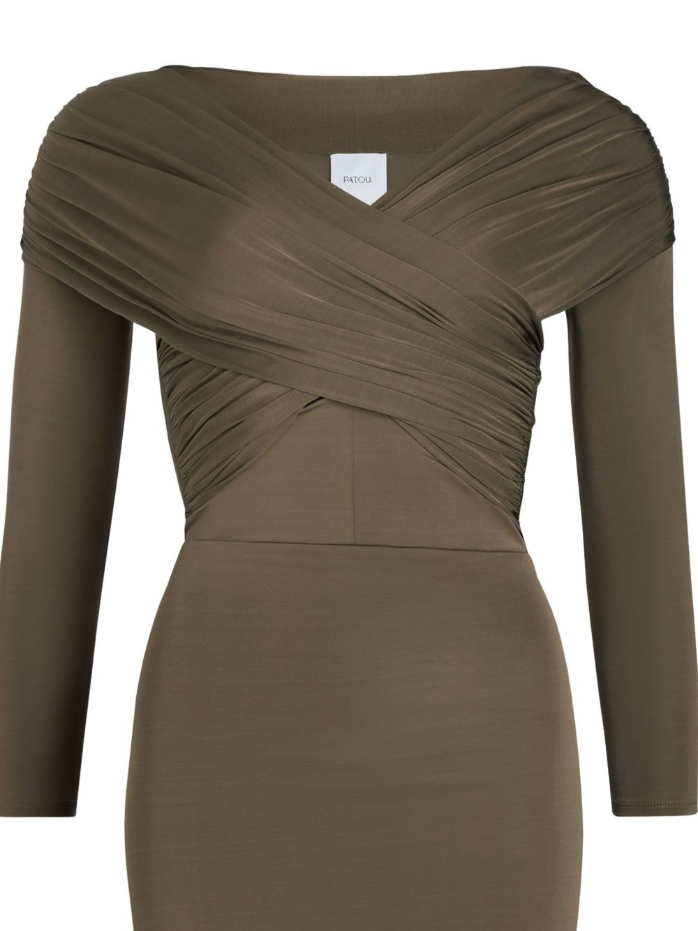 jersey wrap midi dress - 2