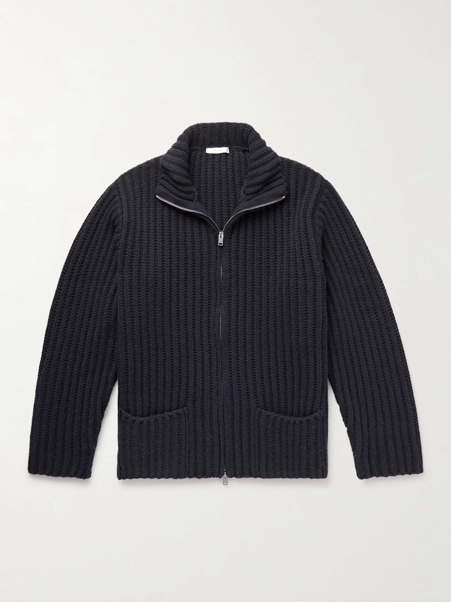 Malen Ribbed Cashmere Zip-Up Cardigan - 1