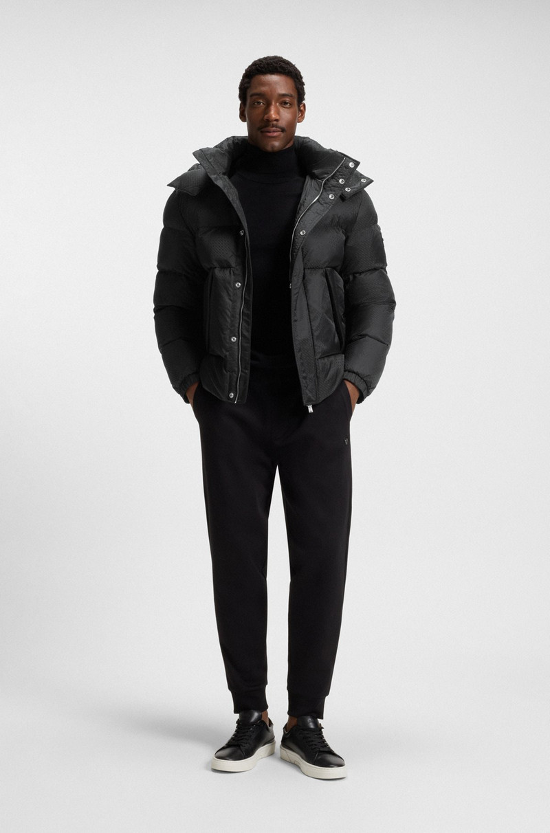 BOSS WATER-REPELLENT JACKET WITH MONOGRAM JACQUARD outlook