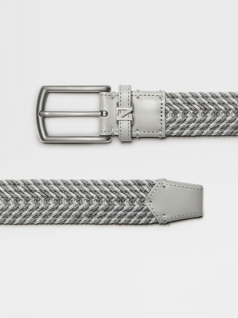ZEGNA GREY MÉLANGE RAYON BELT outlook