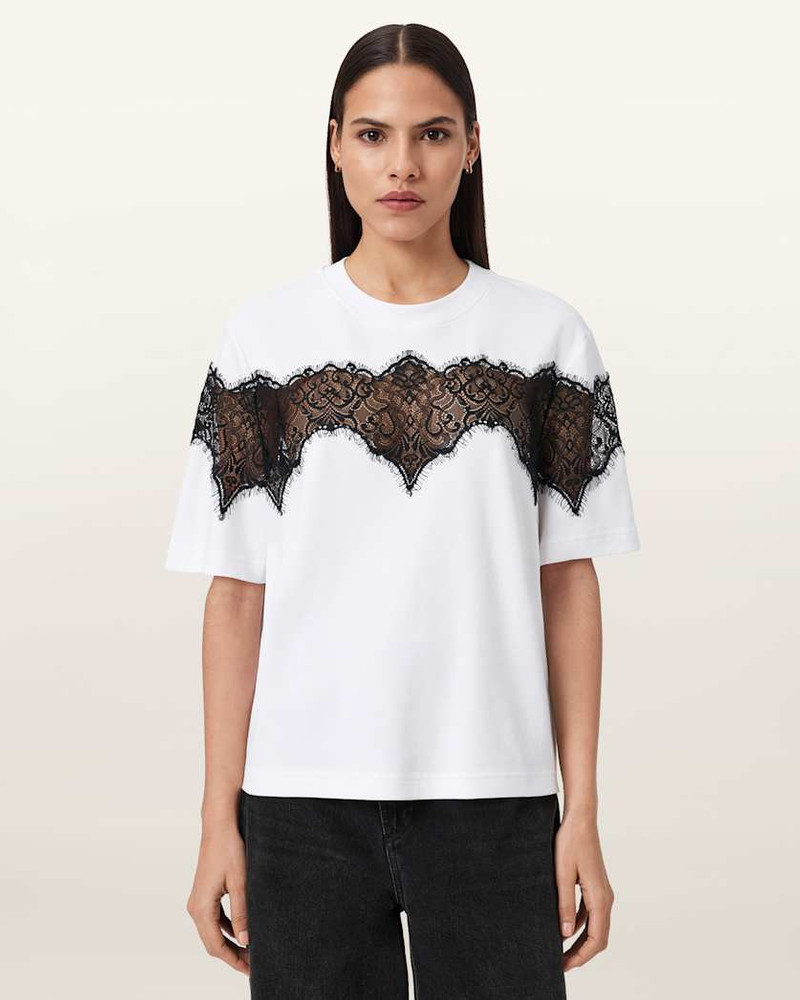 ALLSAINTS LISA LACE AMELIE T-SHIRT outlook