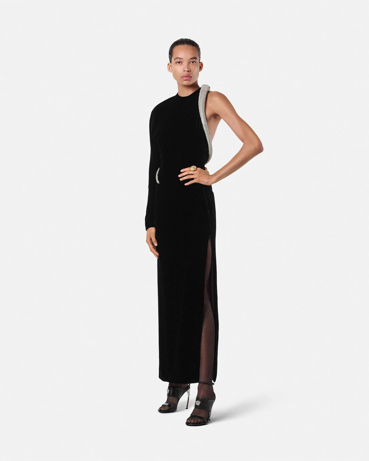 Torchon Velvet Fitted Gown - 2