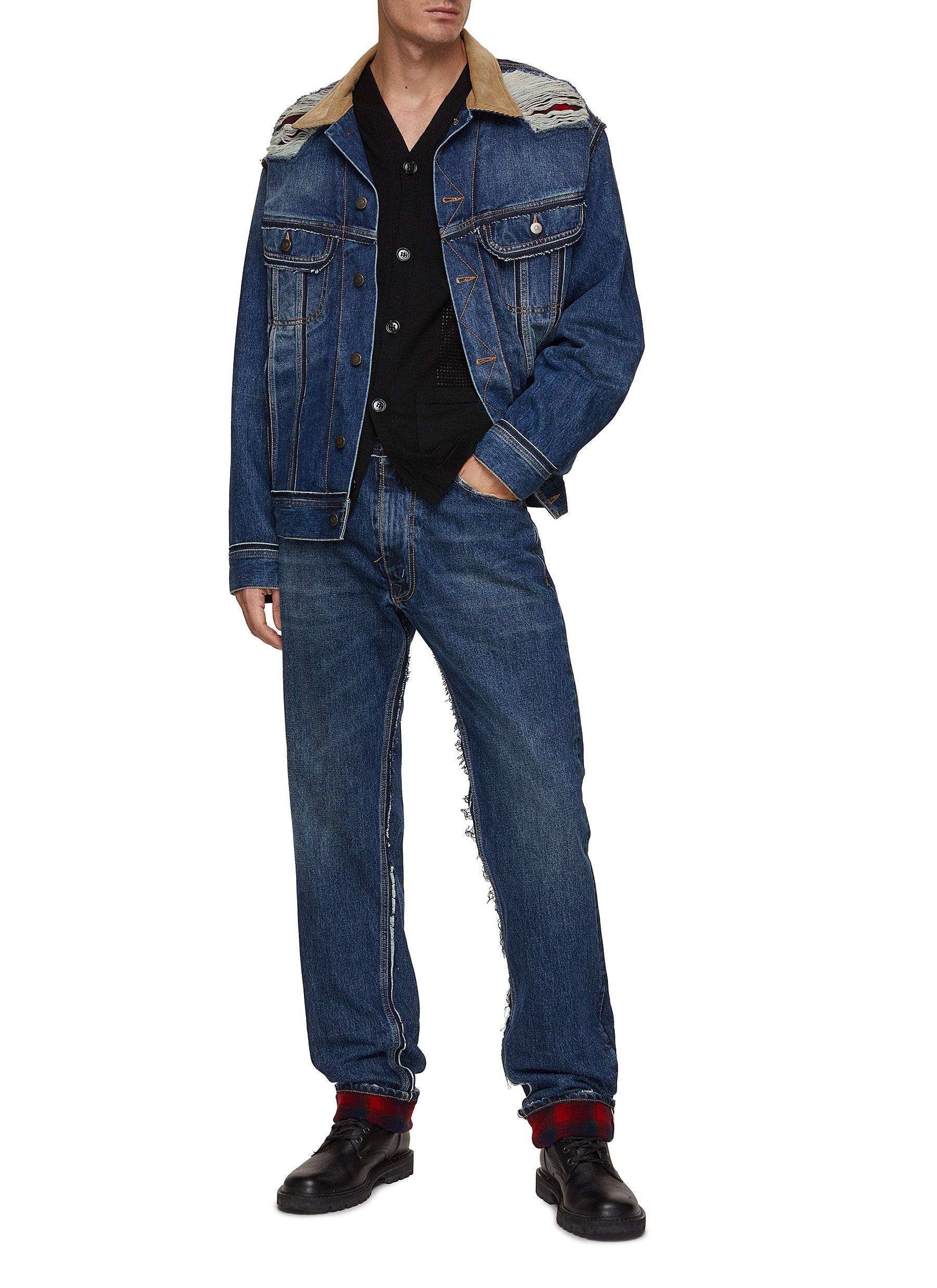 Maison Margiela DISTRESSED DENIM JACKET | lanecrawford