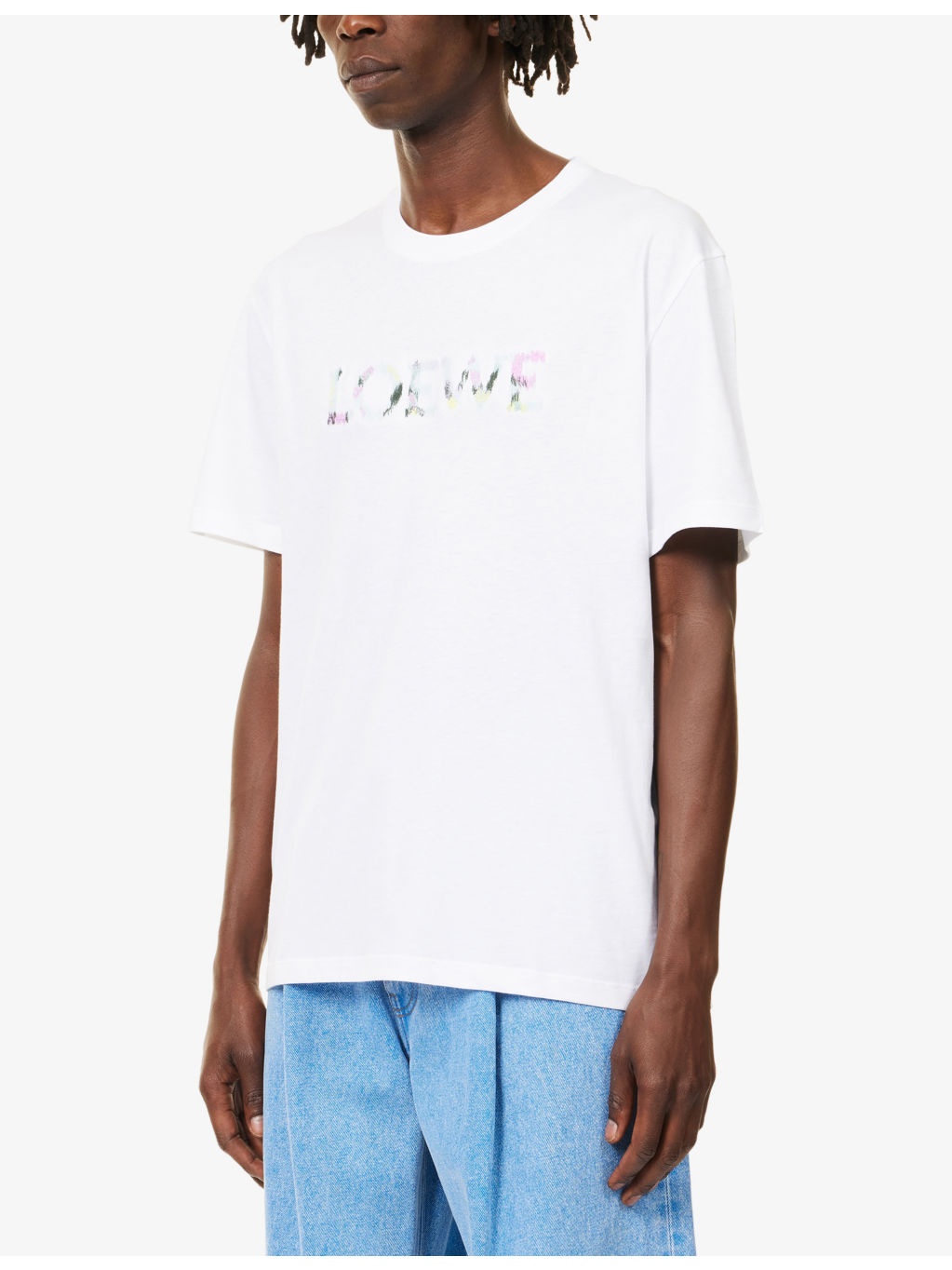 Brand-Print Relaxed-Fit Cotton-Jersey T-Shirt - 3