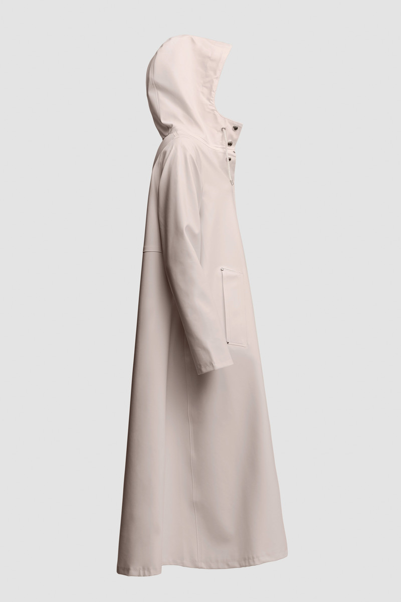 Mosebacke Long Print Raincoat Light Sand 5