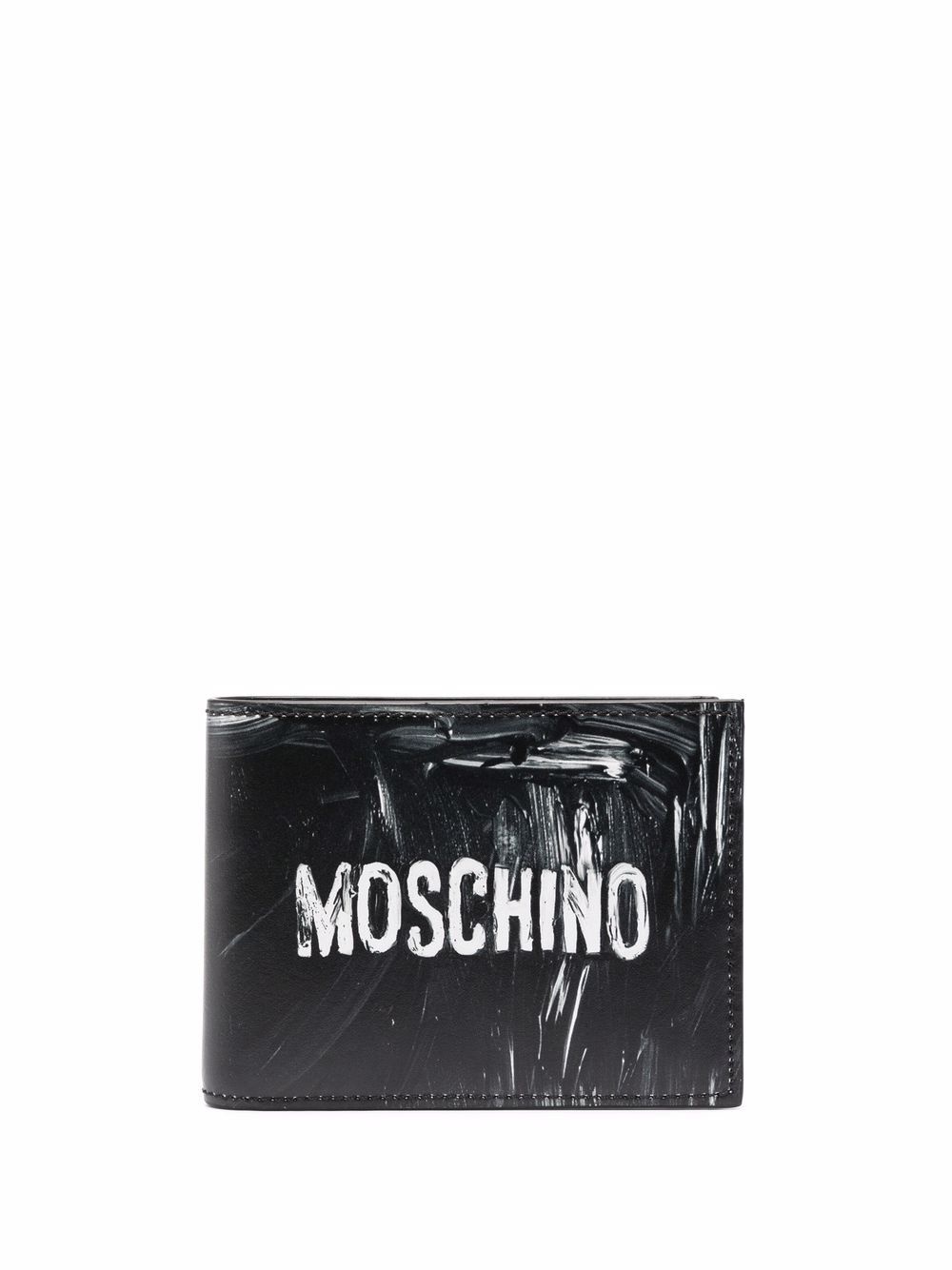 paint-effect logo-print wallet - 1