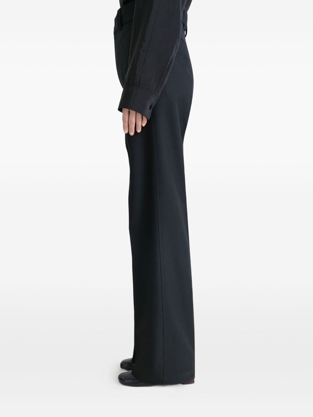 pleated straight trousers - 4
