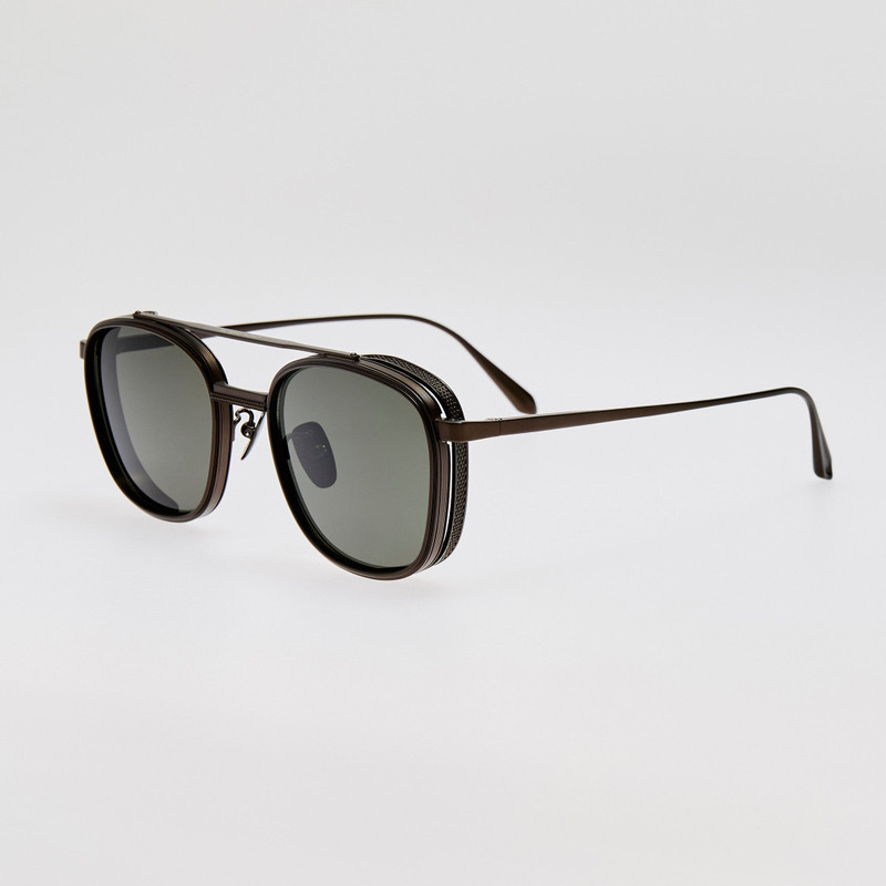 LINDA FARROW Varo Sunglasses in Matt Black Nickel outlook