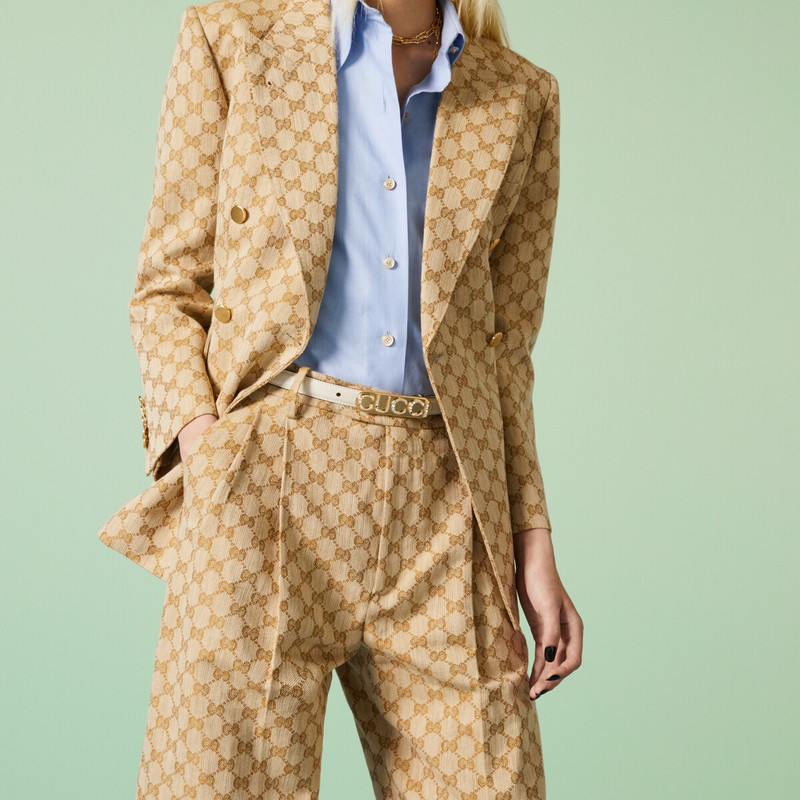 Thin belt with crystal Gucci buckle 3