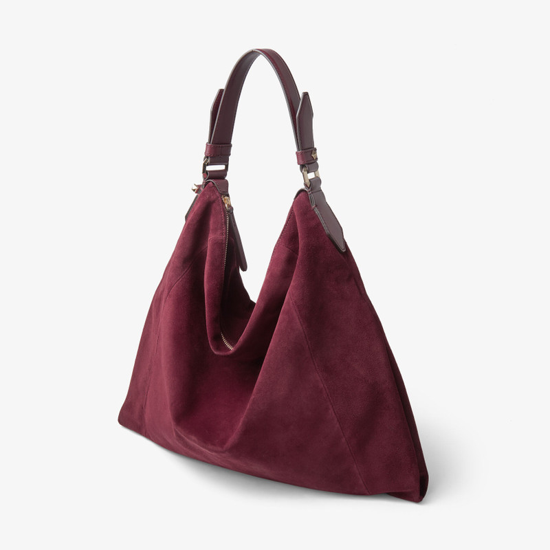 Ana Hobo/s
Burgundy Suede and Smooth Calf Leather Hobo Handbag 4