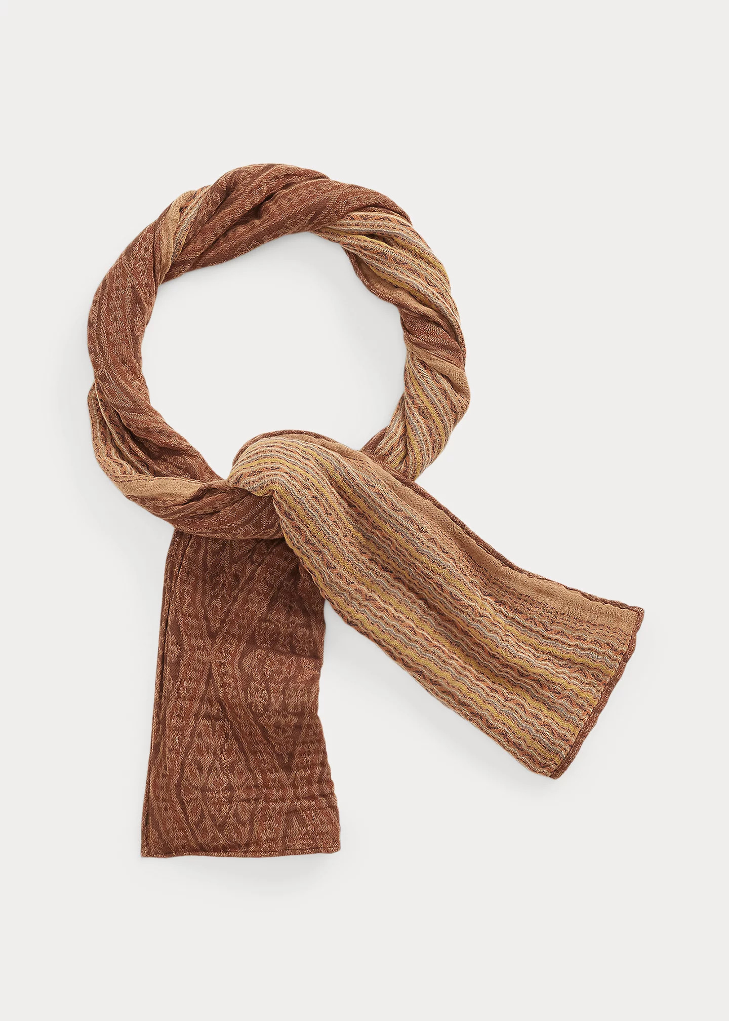 Double-Faced Cotton Jacquard Scarf - 2