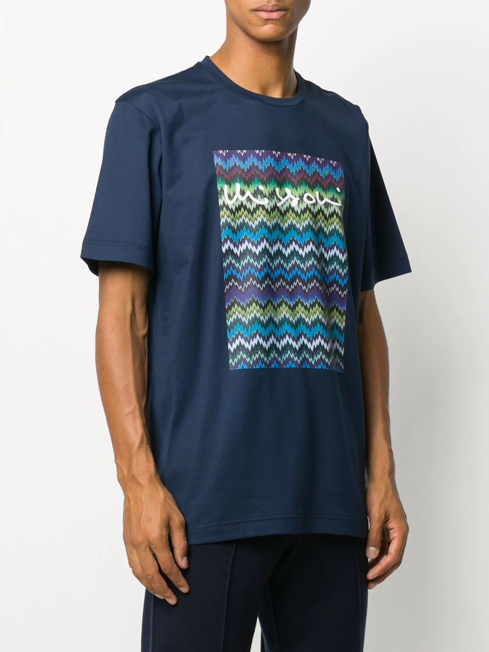 chevron-print T-shirt - 3