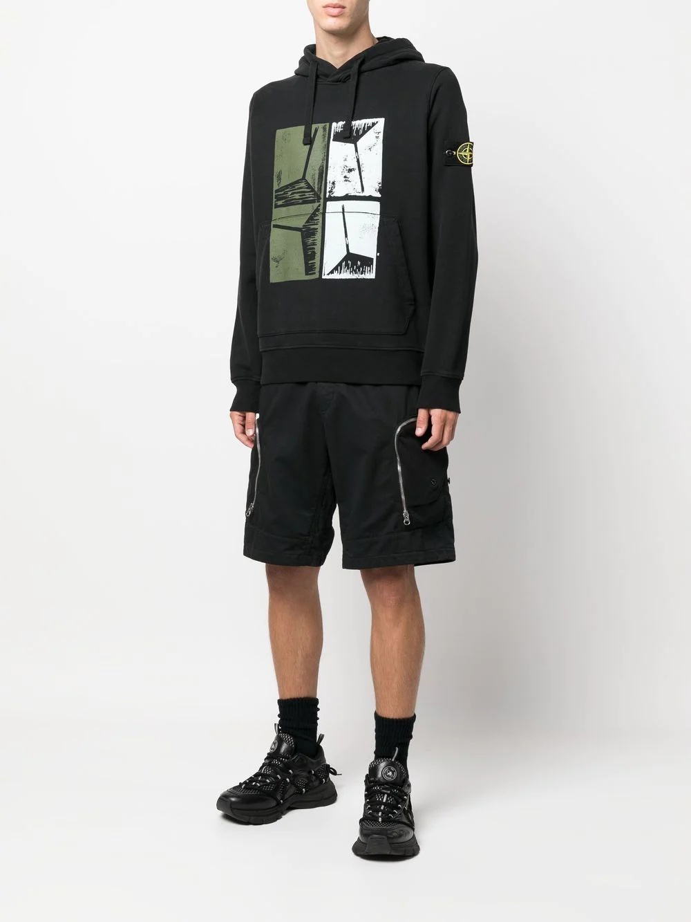 logo-patch drawstring hoodie - 2