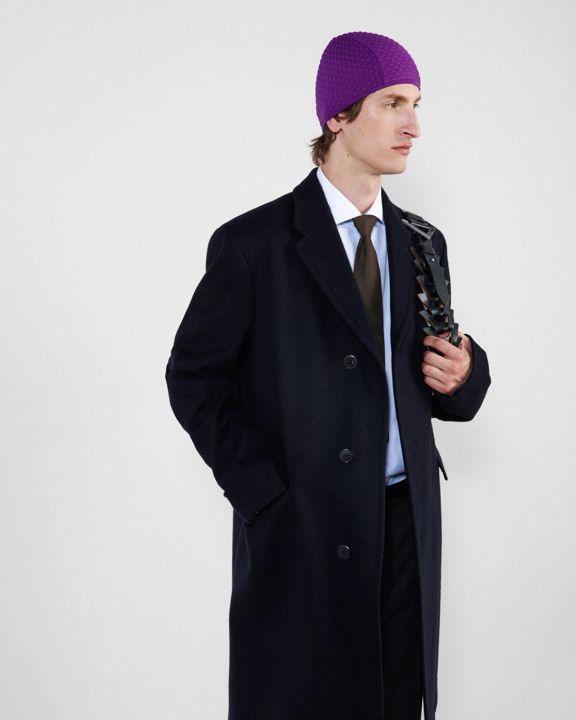 Single-breasted wool coat - 3