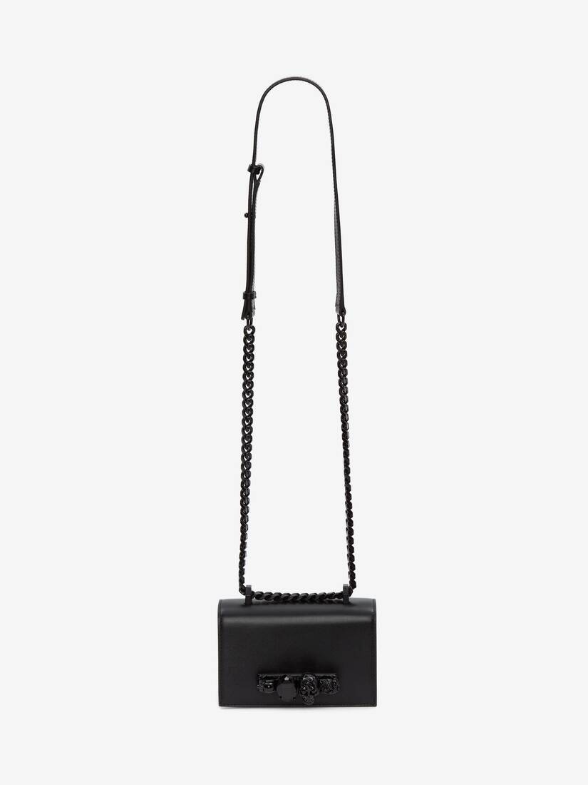 Women's Mini Jewelled Satchel in Black - 5