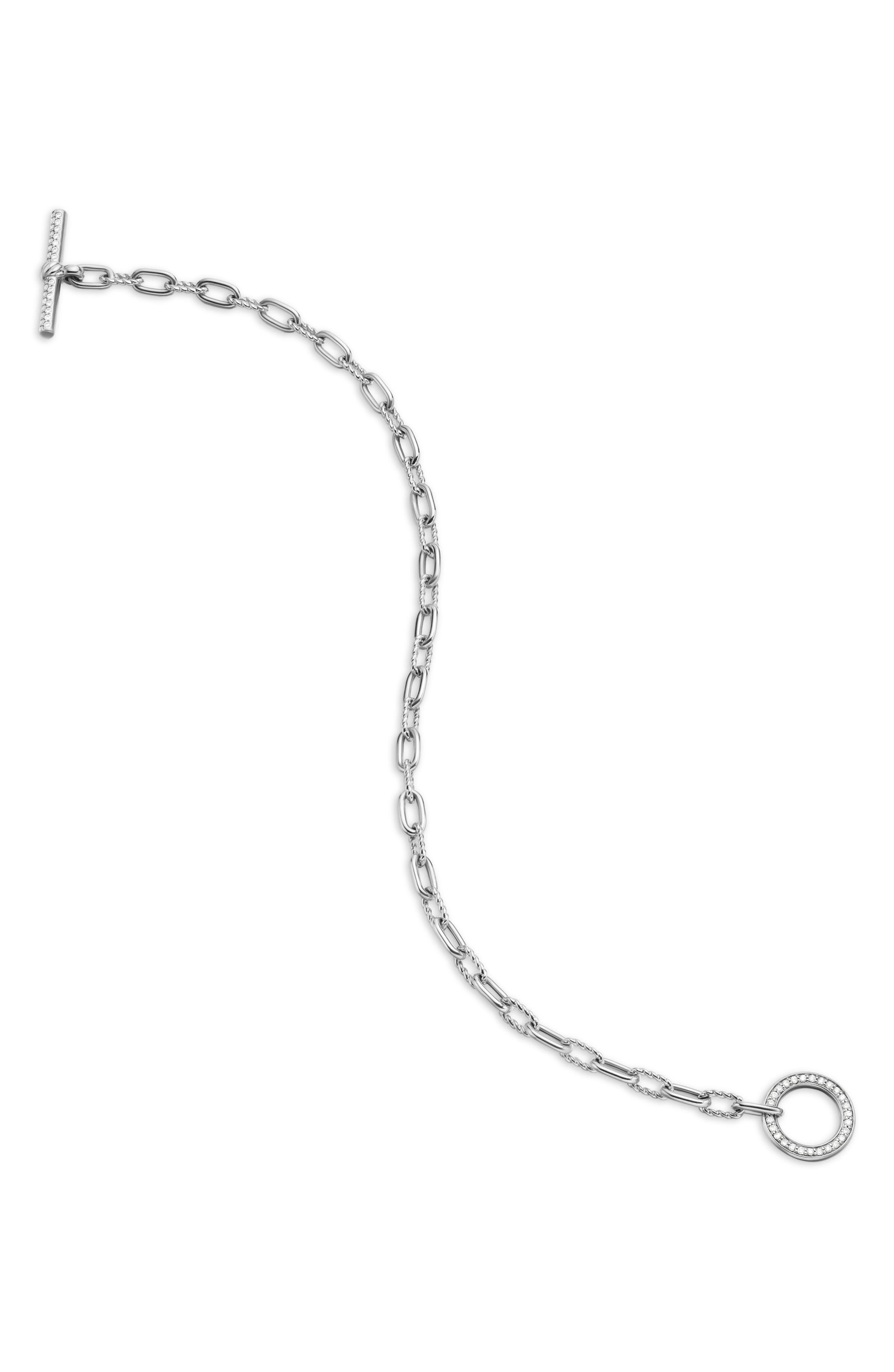 David Yurman DY Madison® Toggle Chain Bracelet in Sterling Silver with Diamonds at Nordstrom - 3