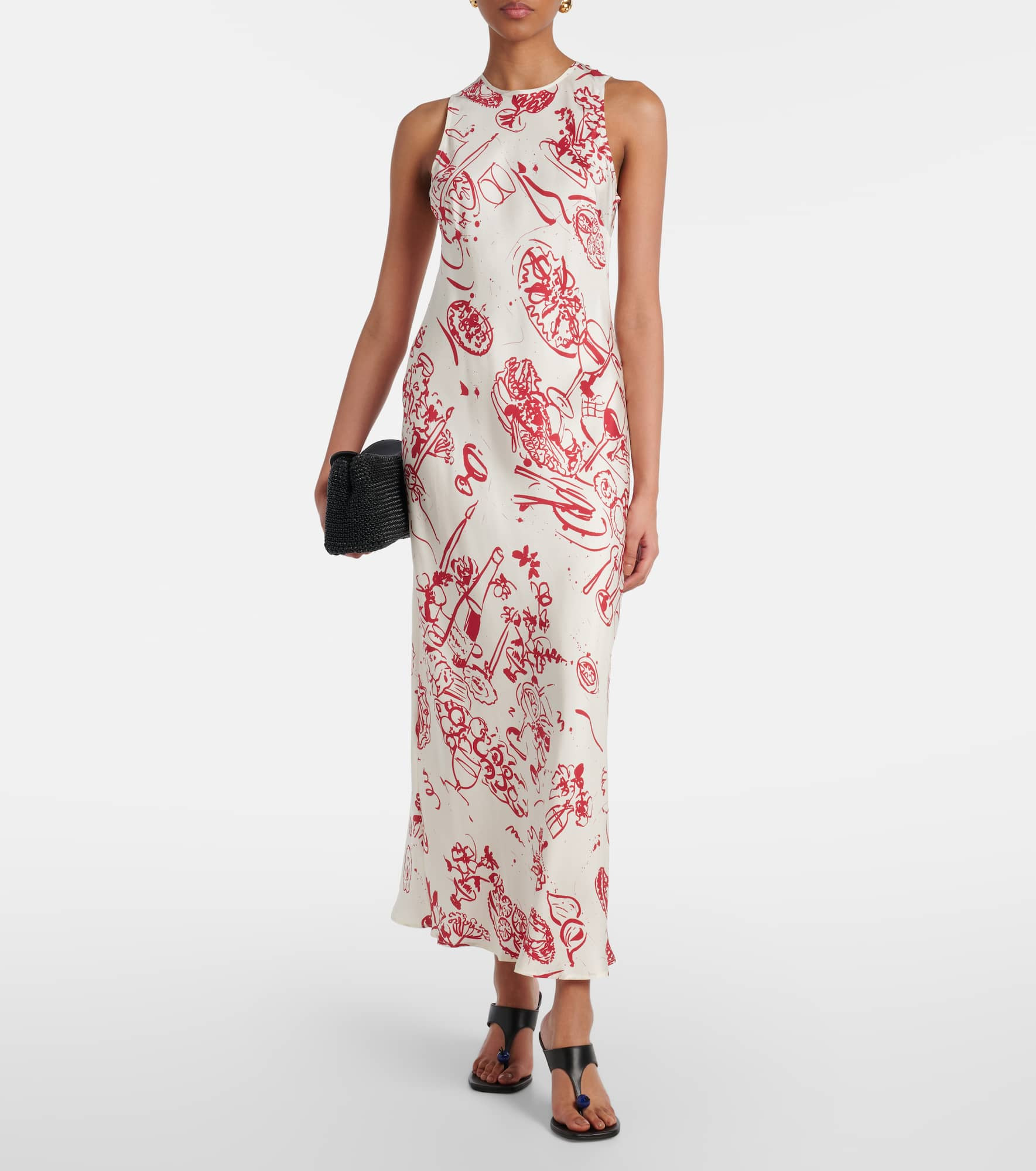Printed silk maxi dress - 2