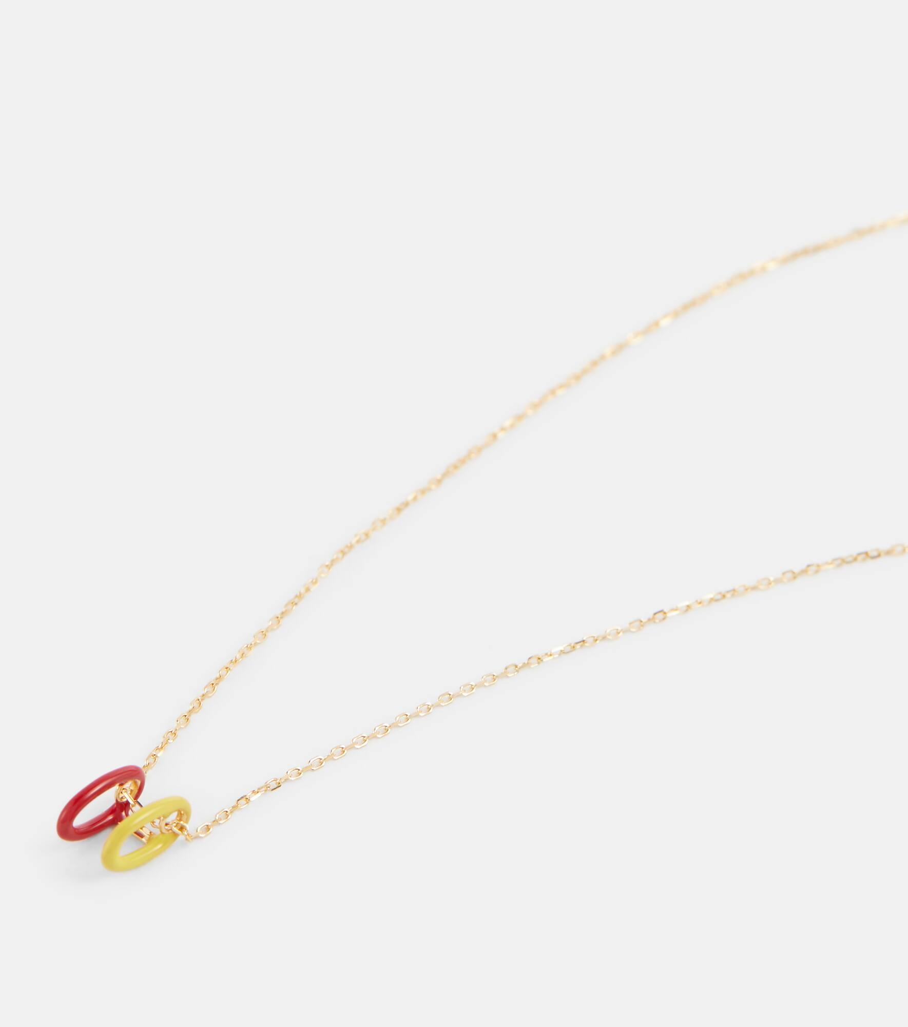 18kt gold necklace with enamel - 6