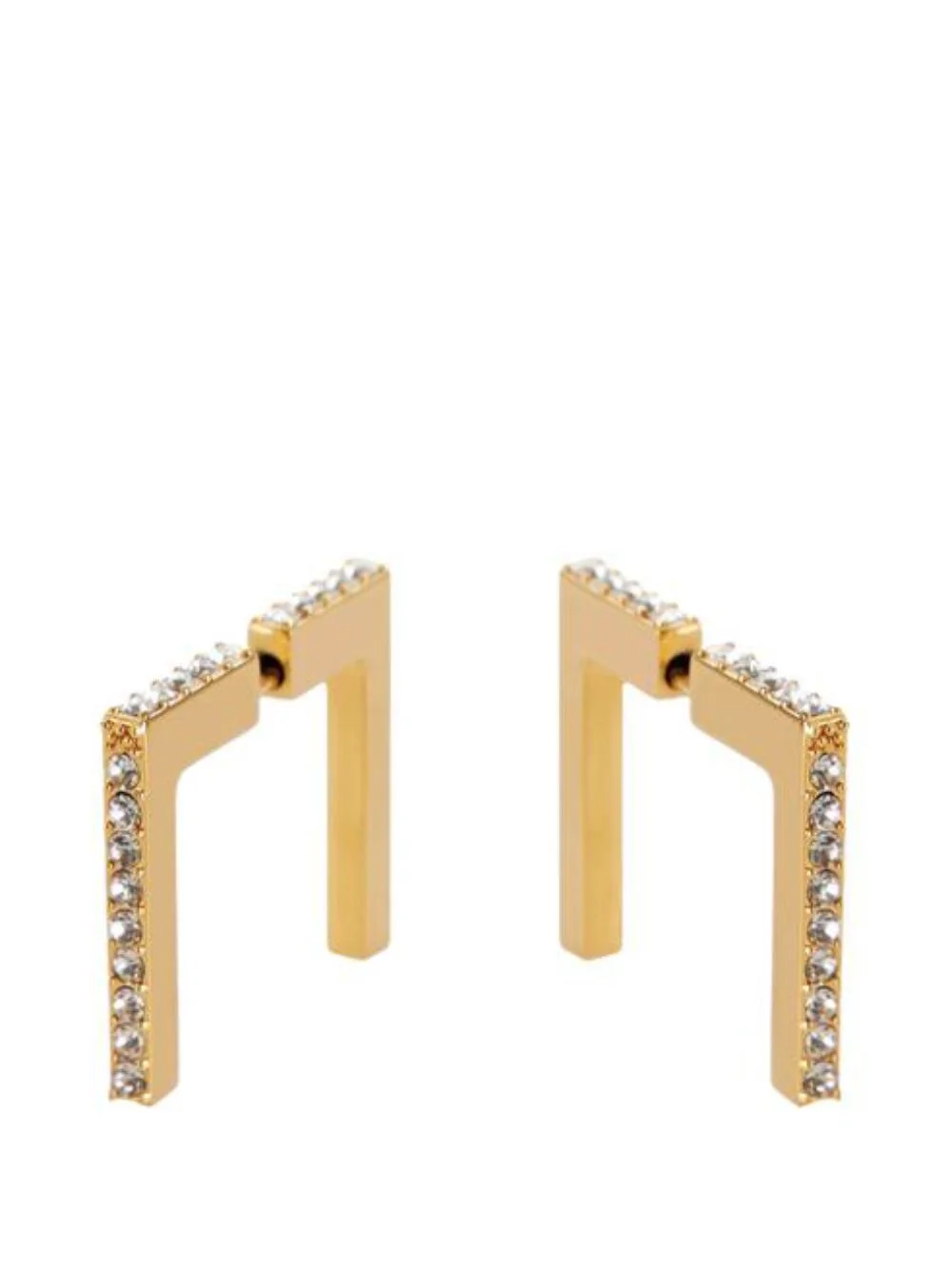 rhinestone-embellished earrings - 1