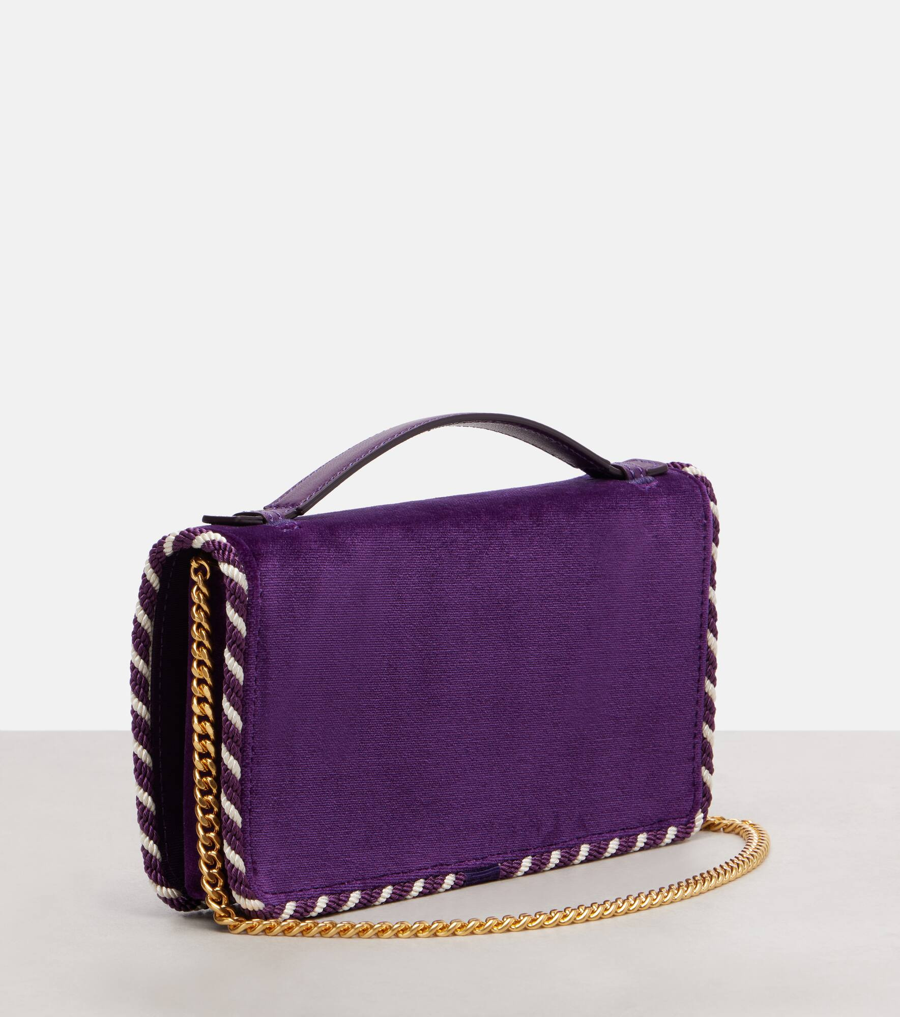 VLogo Mini velvet crossbody bag - 4