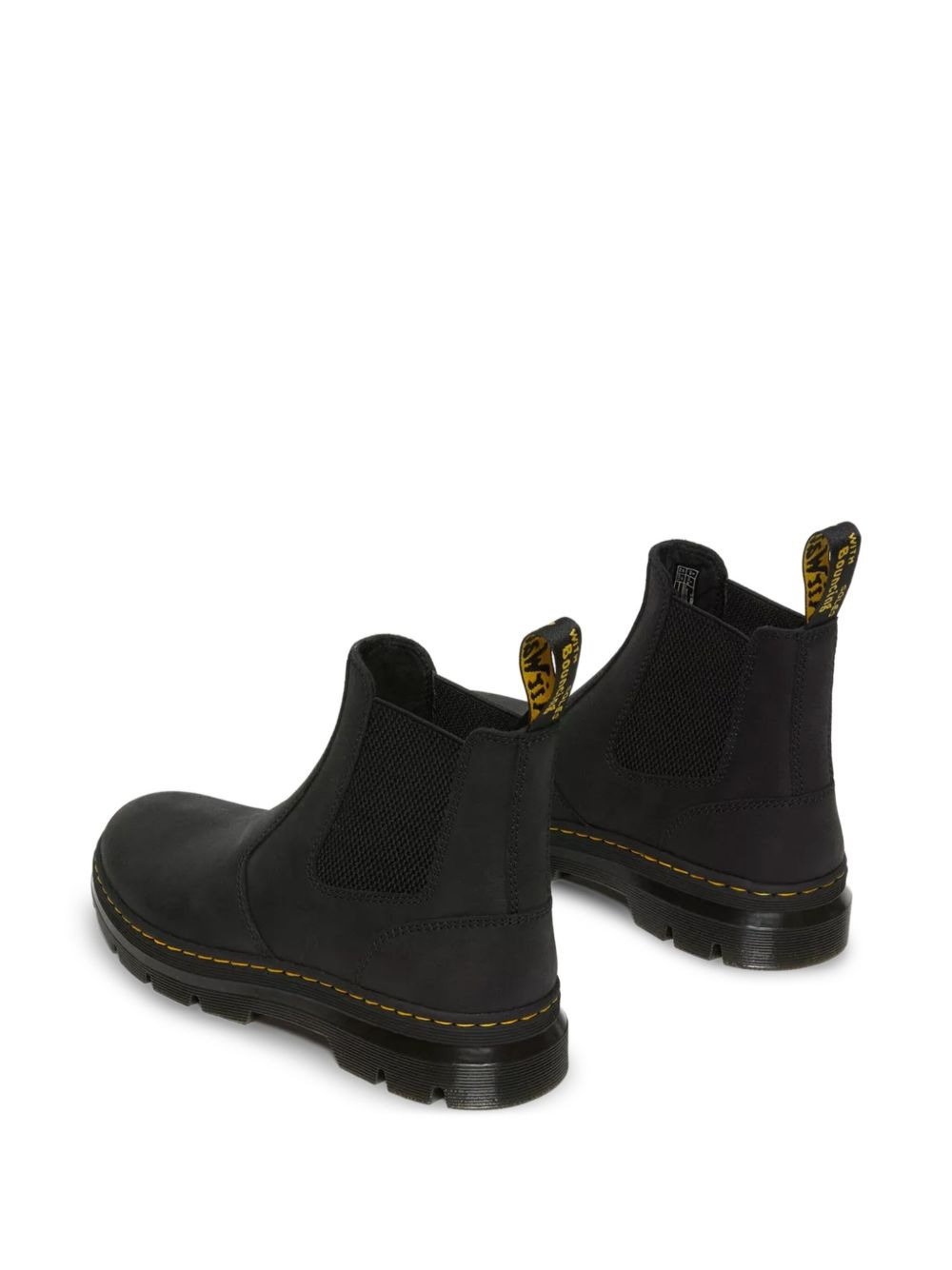 elastic-panel leather boots - 3