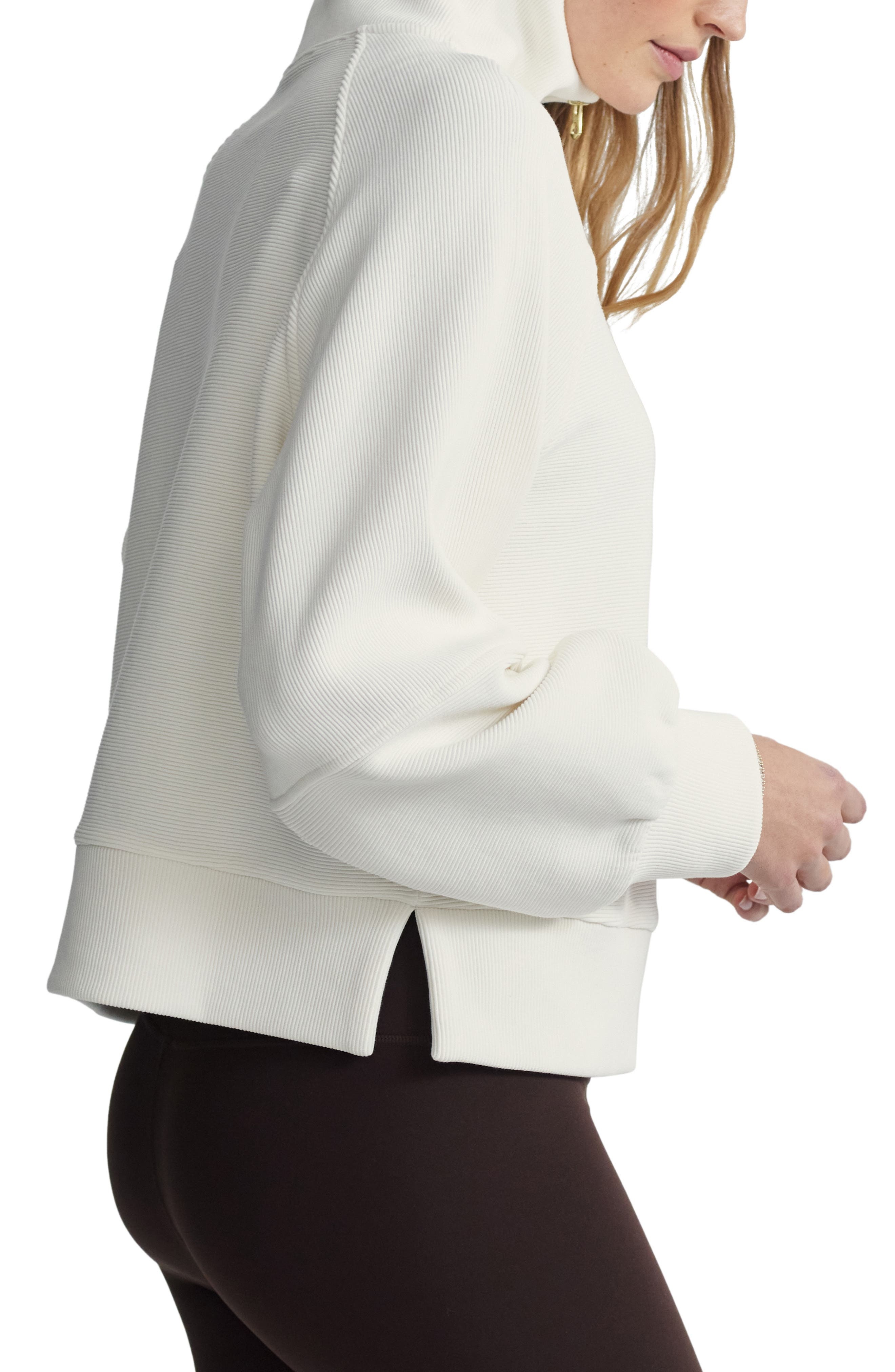 Varley Milano Half-Zip Sweatshirt in Ivory at Nordstrom - 3