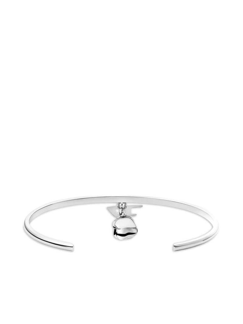 Diesel rose-charm bangle bracelet outlook