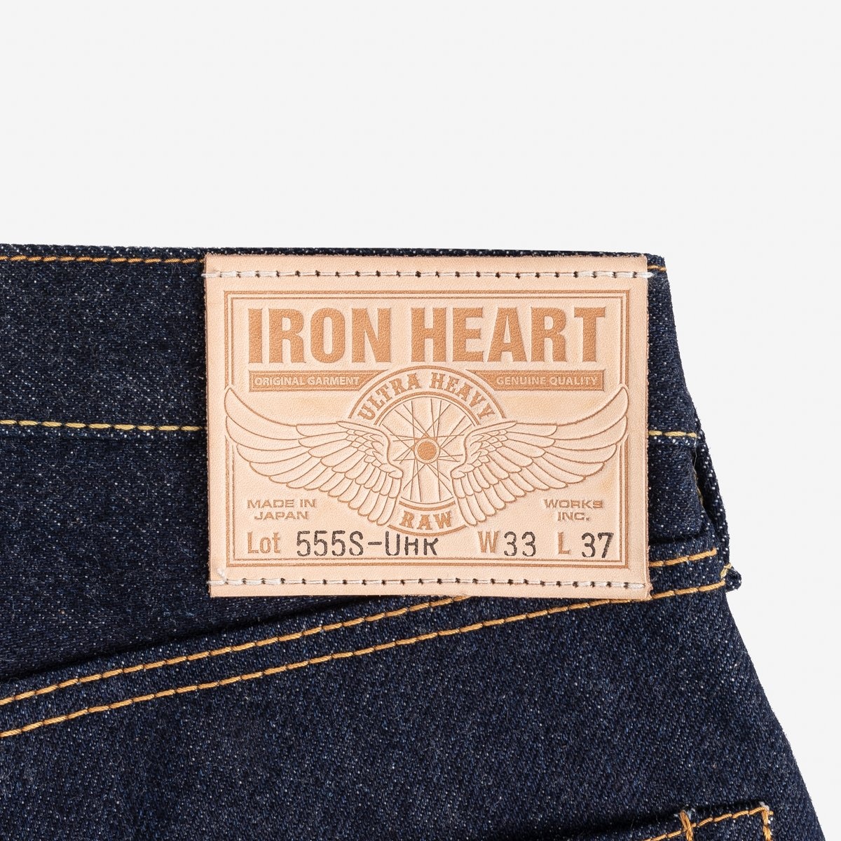 IH-555S-UHR 21/23oz Ultra Heavy Raw Selvedge Denim Super Slim Cut Jeans - Indigo - 13