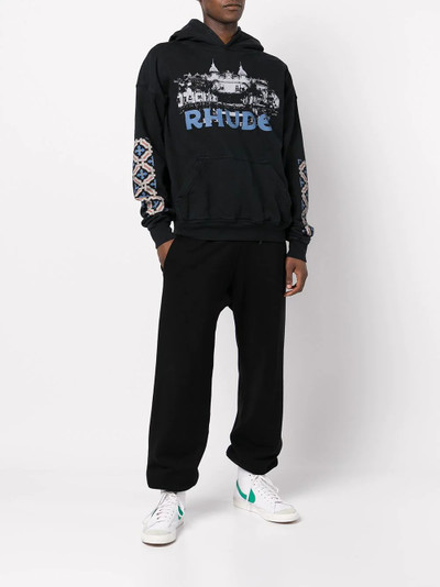 Rhude Casino graphic-print hoodie outlook