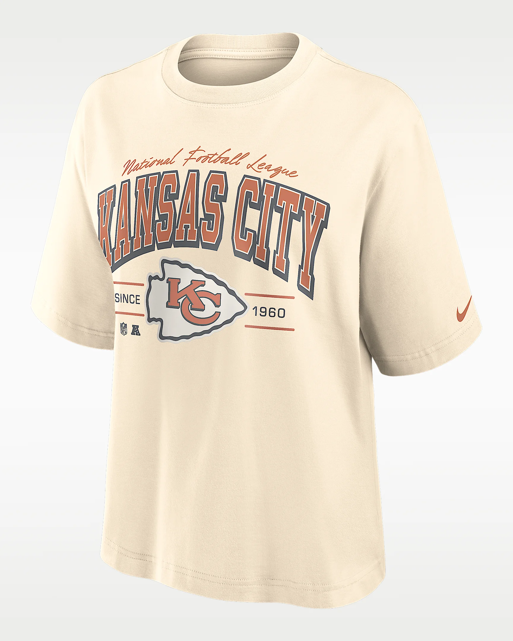 Kansas City Chiefs Vintage Mod Boxy Women's Nike NFL T-Shirt - 1