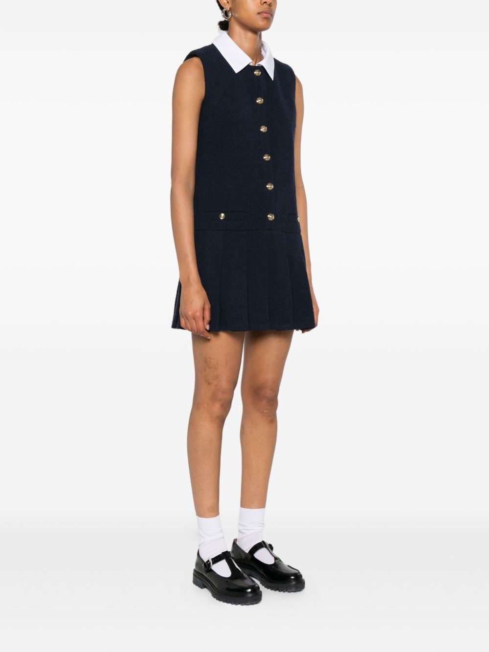 pleated-collar dress - 3