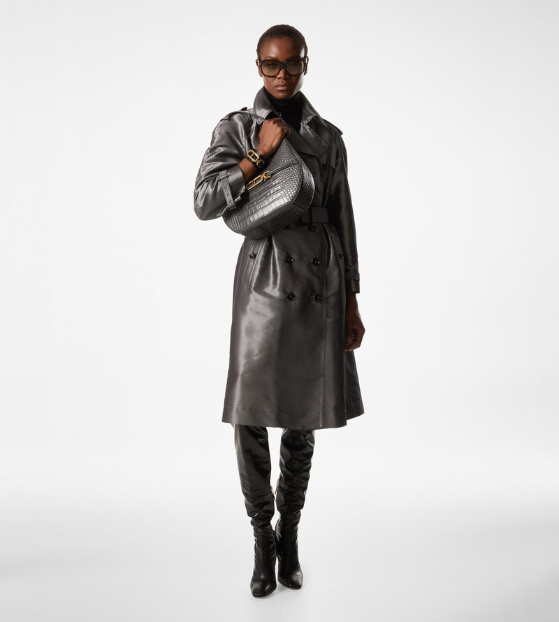 STAMPED CROCODILE LEATHER WHITNEY LARGE HOBO 4