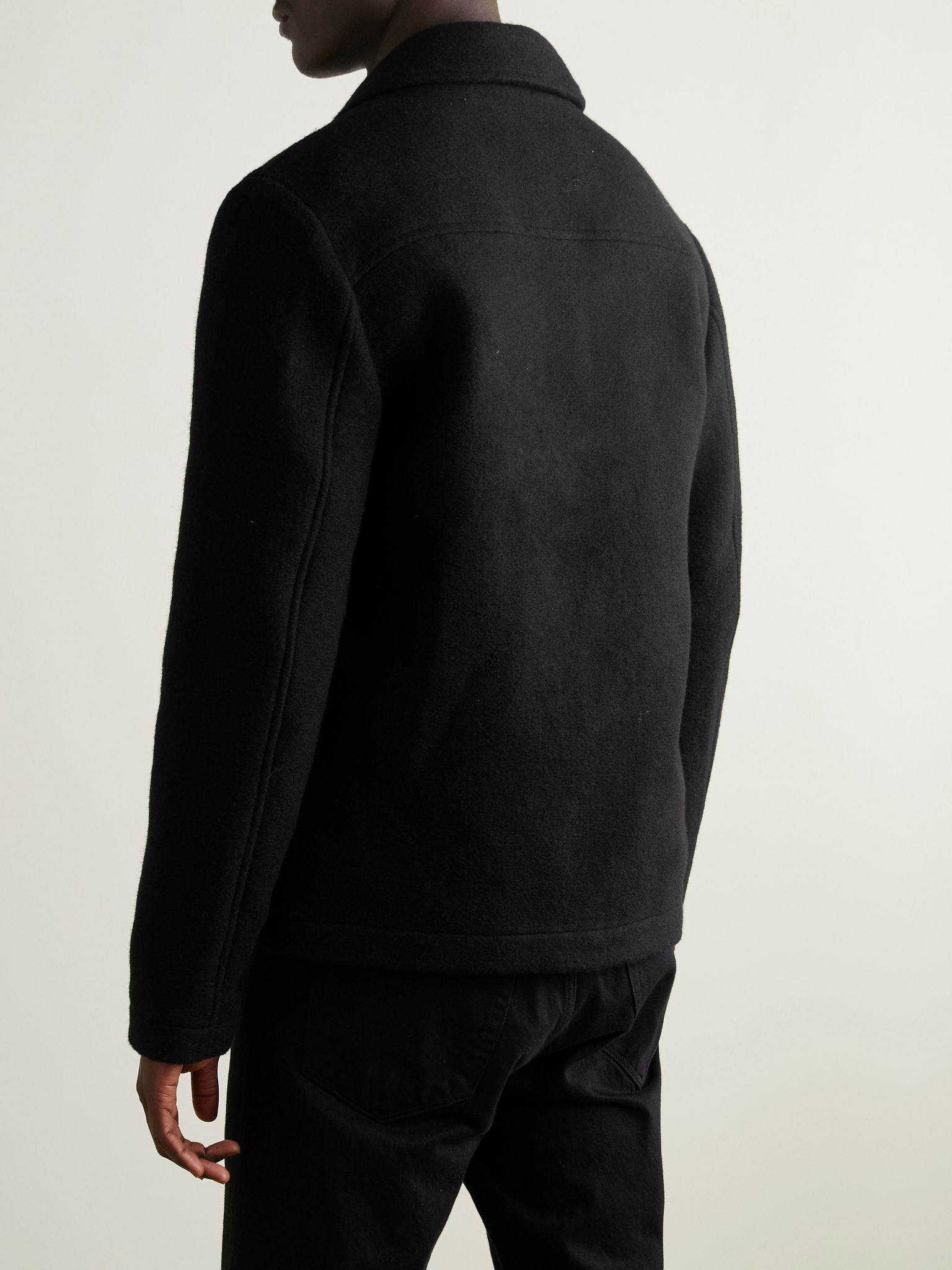 Gael 8267 Brushed Wool-Blend Jacket Black - 3
