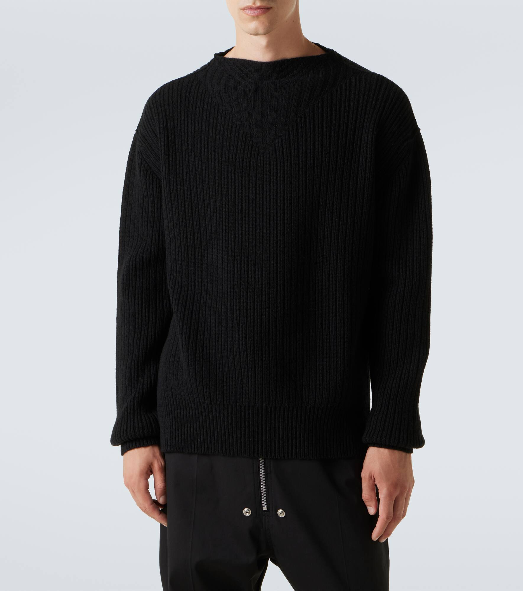 Ribbed-knit virgin wool sweater - 3
