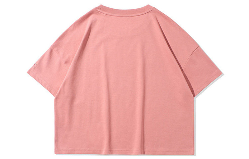 Li-Ning (WMNS) Li-Ning Casual Loose Round Neck Sports Short Sleeve 'Apricot Pink' AHSQ268-2 outlook
