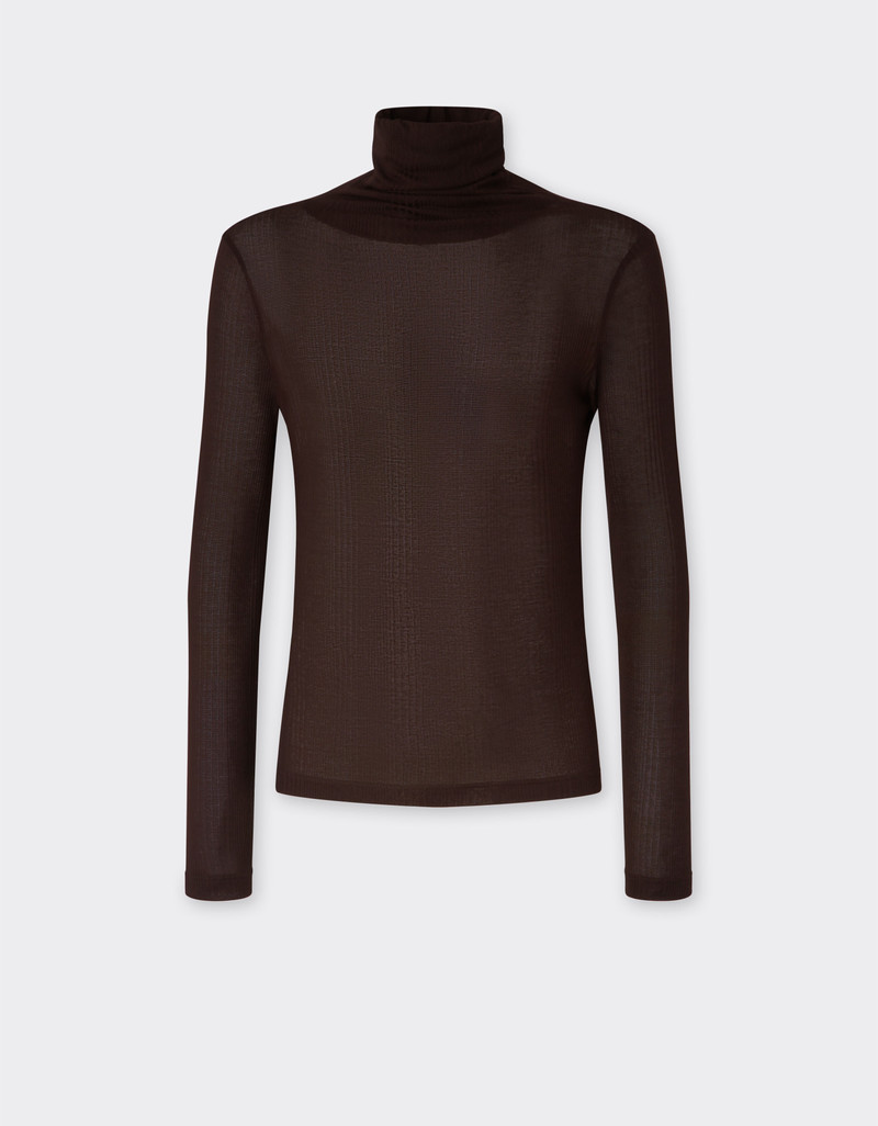 High-neck jersey top 1