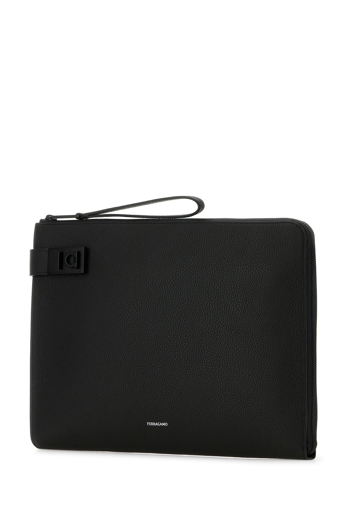Black leather clutch - 2