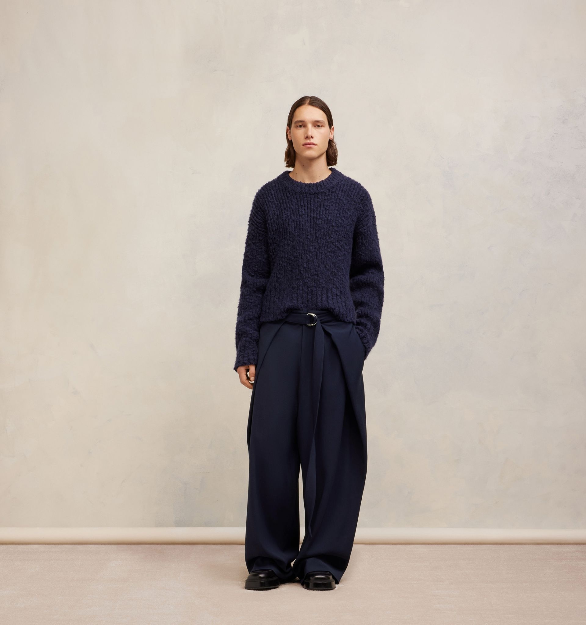 Wide Fit Trousers With Front Panels - 3