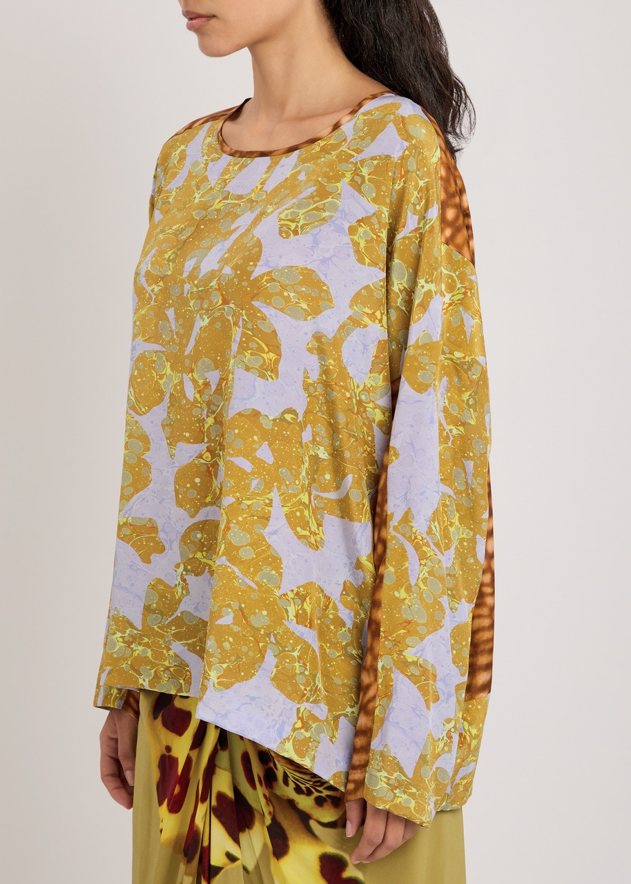 Dries Van Noten Caias Printed Silk-chiffon top - 2