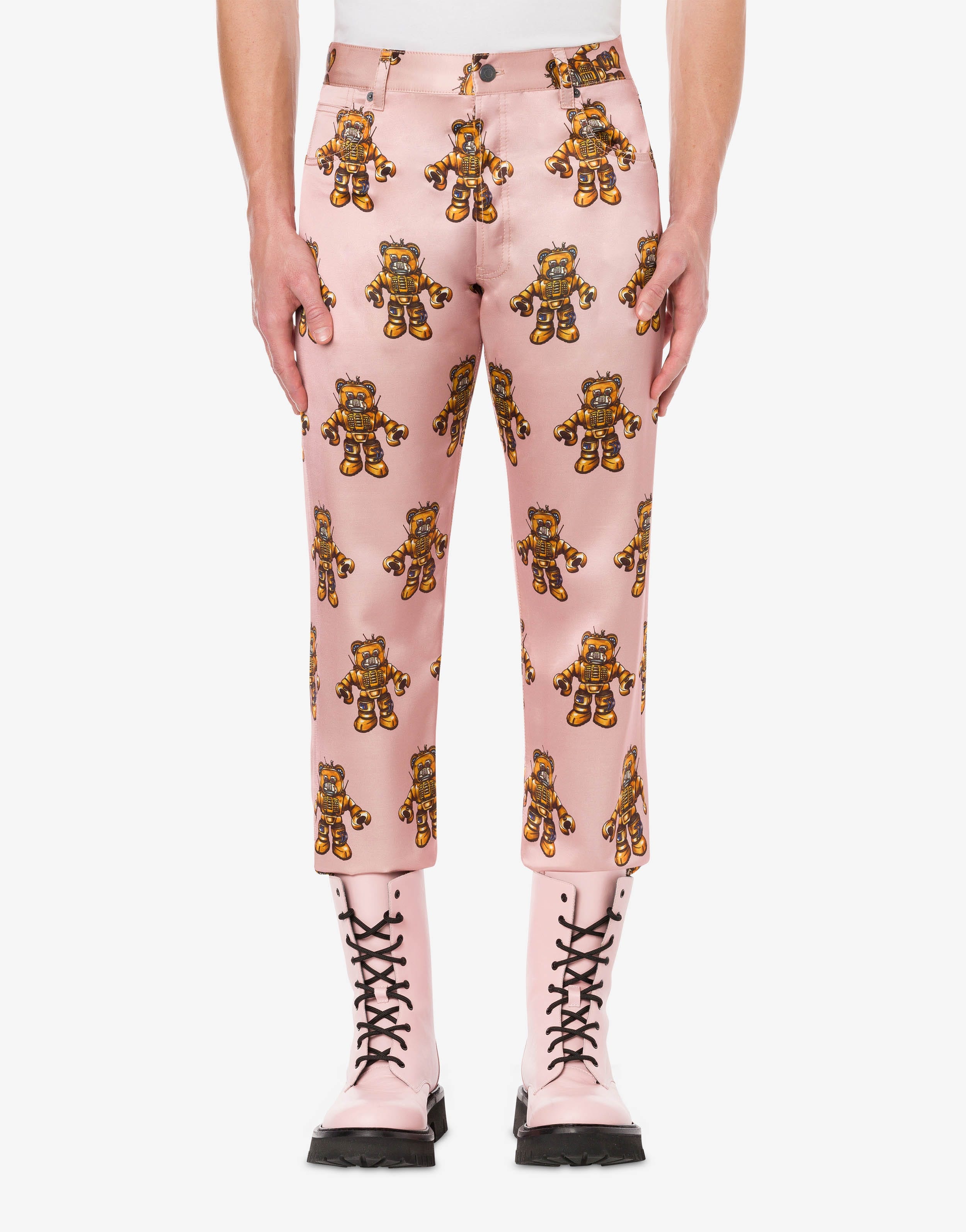 ROBOT BEAR VISCOSE AND WOOL TROUSERS - 2