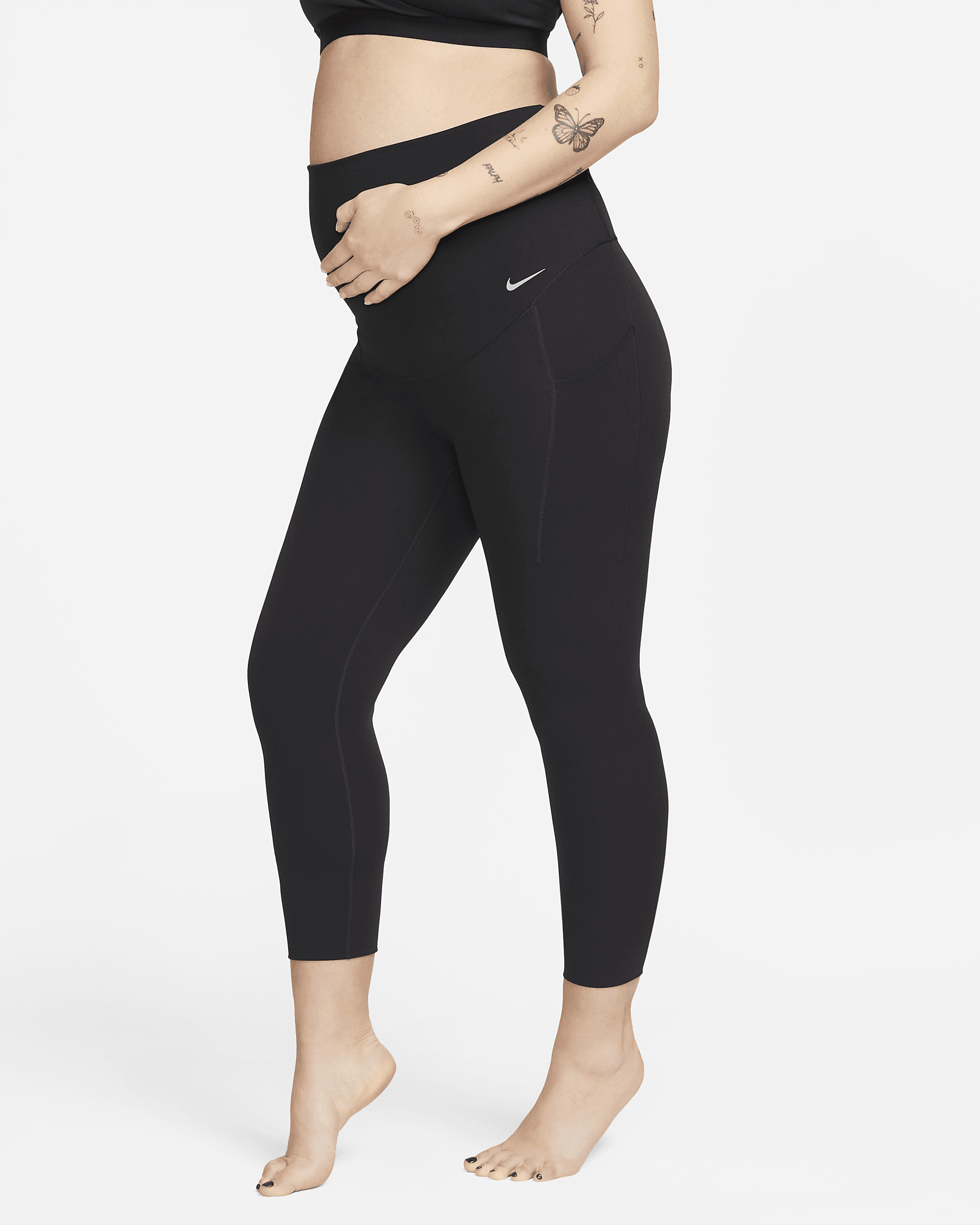 Nike Zenvy (M) Women's Gentle-Support High-Waisted 7/8 Leggings with Pockets (Maternity) - 3