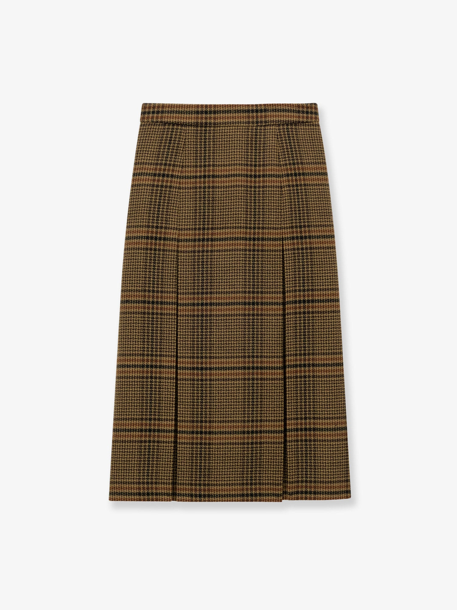 Prince Of Wales Certified Virgin Wool Skirt - 1