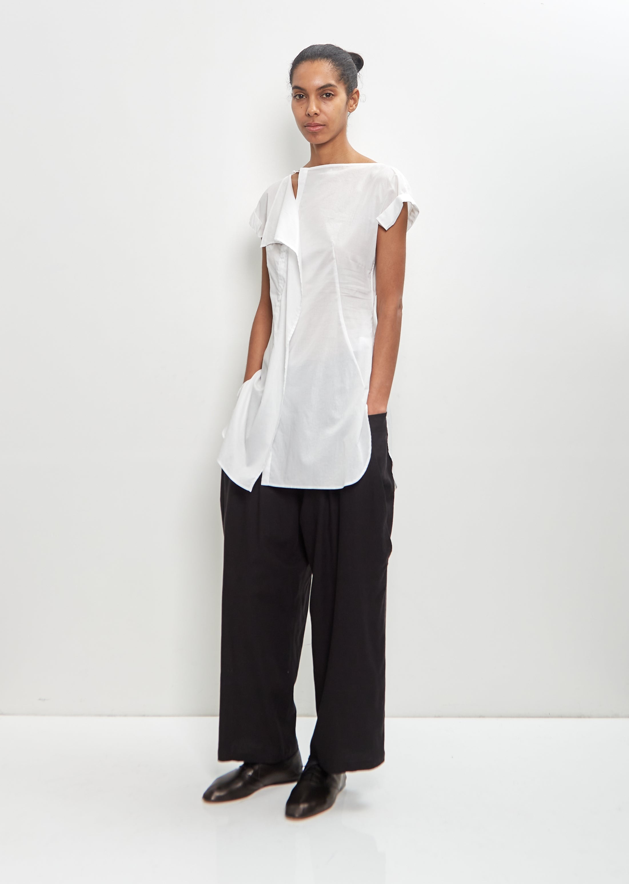 Cotton Right Side Drape Top - 5