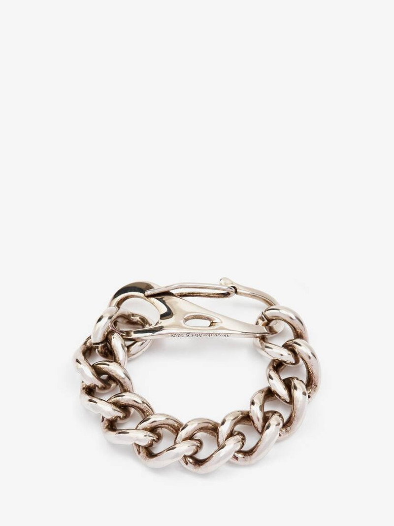 Alexander McQueen Oversize Chain Bracelet in Antique Silver outlook